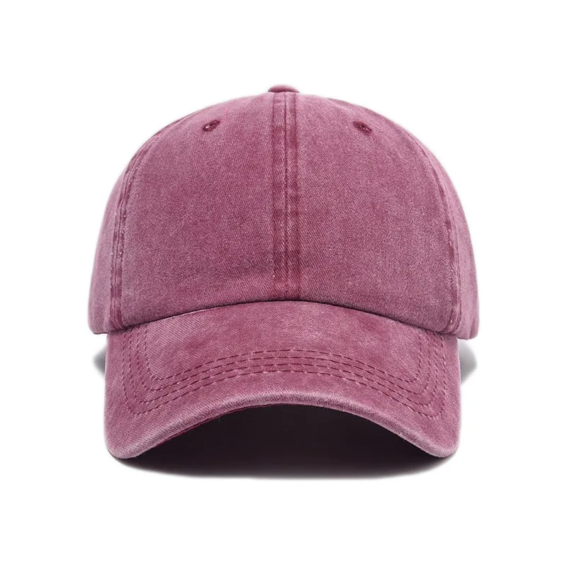 Washed Cotton Baseball Cap Vintage Women Men Hats Korean Style Street Trendy Cool Sunshade Riding Sports Cap Sun Hat Solid Color