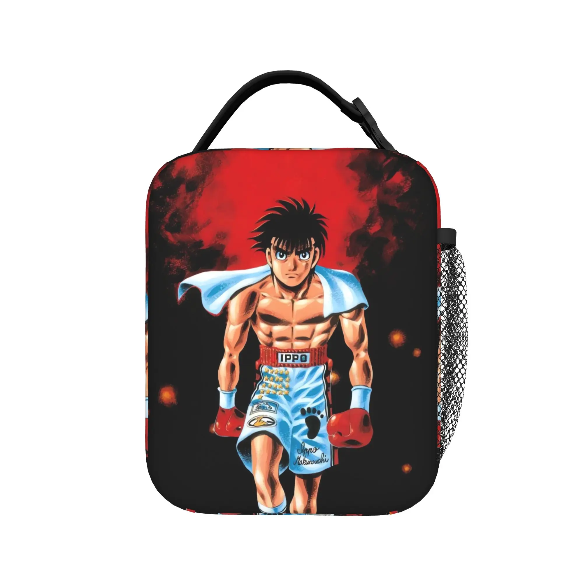 Hajime No Ippo Kamogawa Boxing Gym Lunch Bag  Portable Lunch Box Girls School Print Cooler Bag Casual Oxford Thermal Lunch Bags