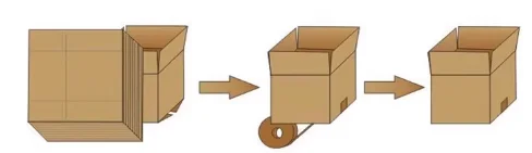 Factory Supplier Box   Automatic Carton Case Erector With Bottom Adhesive Tape for E-commerce