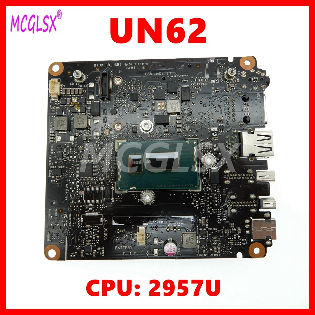 

UN62 Motherboard For ASUS MINI VIVO PC UN62 UN42 Computer Mainboard with 2957U CPU Fully Tested OK