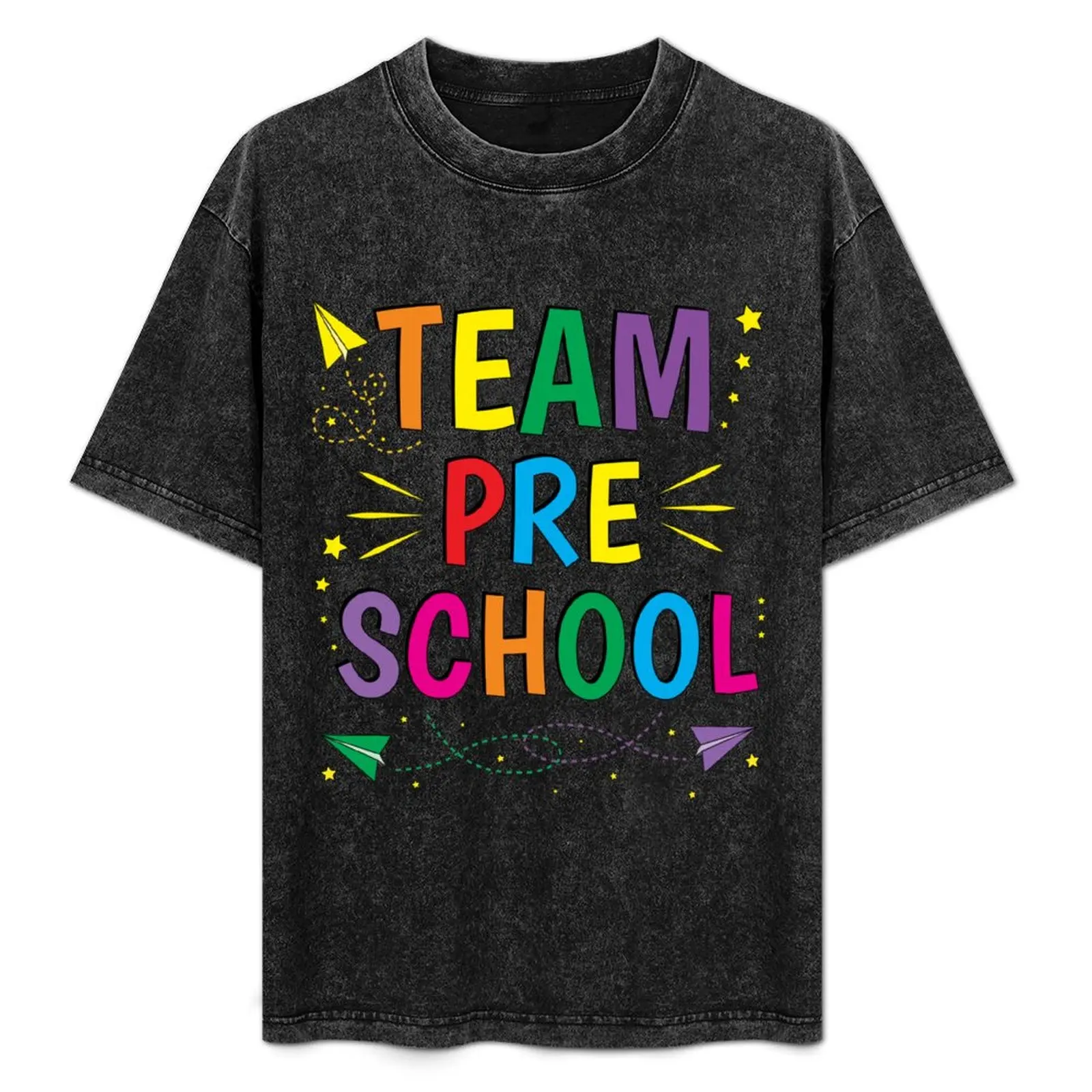 

Preschool Team Pre-K Teacher Shirts Gifts T-Shirt Art Pattern Printed Casual Top