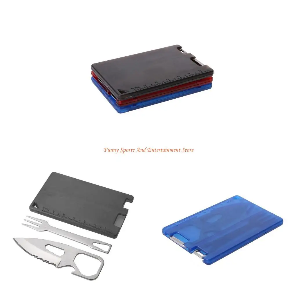 

C4DE Barbecue Knife Fork Set Safety First Aid Tools Card Household Bottle Opener