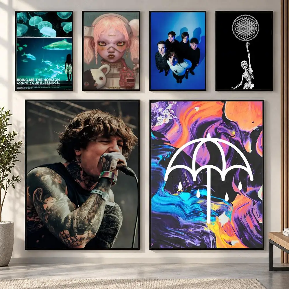B-Bring Me the H-Horizon Poster HD art sticky wall waterproof home living room bedroom bar aesthetic decoration