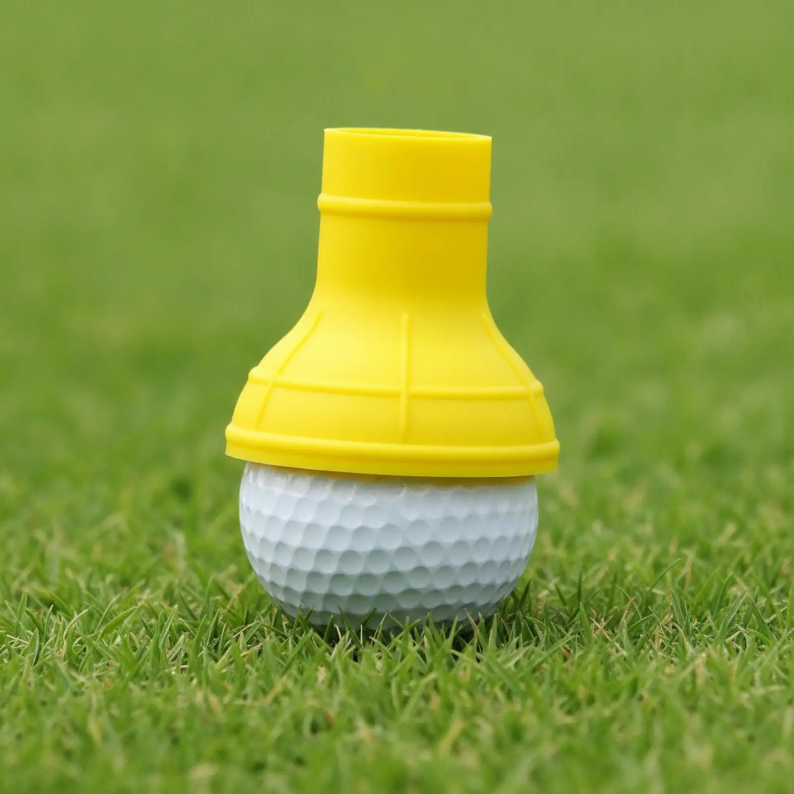 Silicone Golf Ball Pickup Cup Hands-Complimentary Golf Ball Retriever Cup with Reinforcing Ribs Putter Grip Attachment