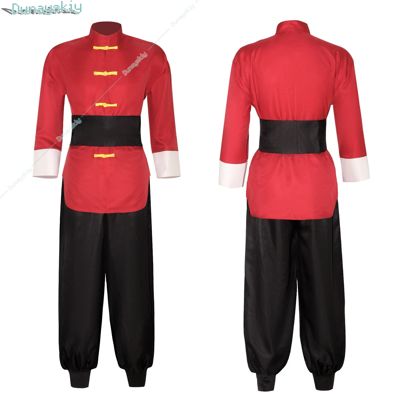 Costume de Cosplay de Style Chinois pour Homme et Femme, Uniforme Rouge, Tenue de Jeu, Carnaval d'Halloween, Anime Ranma, Tendou Akane, 1/2