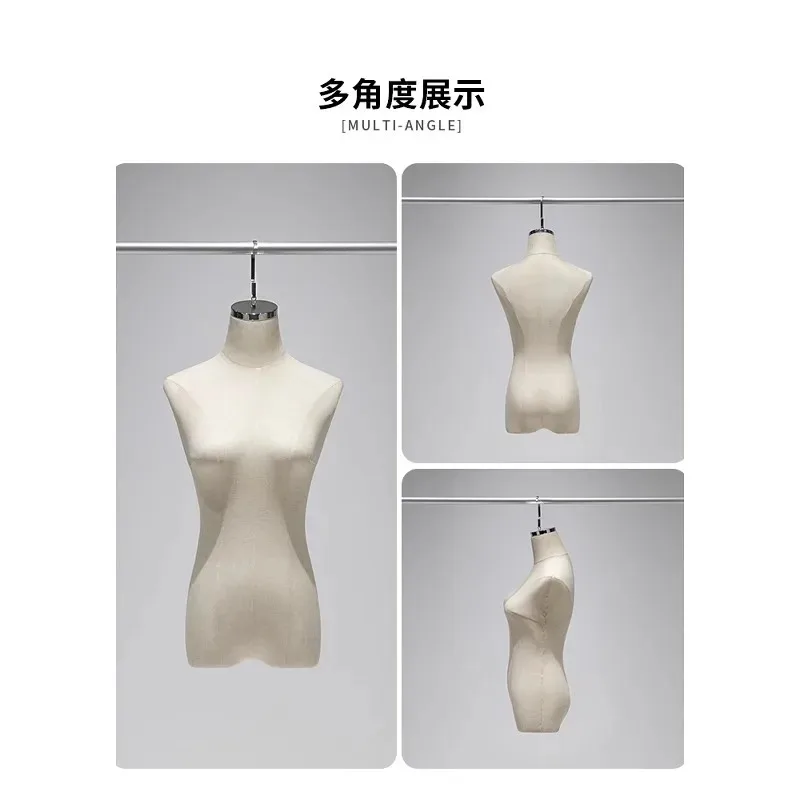 

Clothing Store Wedding Dress Model Props Women's Clothing Window Hanging Half-body Xiuhe Model Dummy Table Display Stand