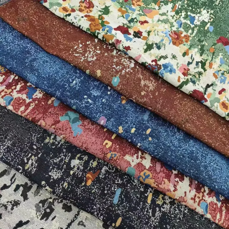 

Красочная тканая жаккардовая ткань цвета в горошек для одежды, подушки «сделай сам», обувь, шапки, ткань «сделай сам», шитье на метр, материал