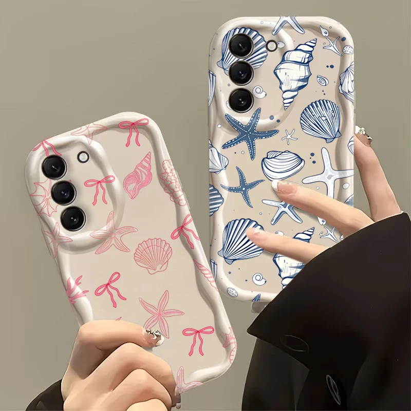 Case for Samsung Galaxy S26 S24 S25 Ultra S23 S22 Plus FE A57 A37 A17 A56 A36 A16 A06 A15 A35 A55 Colorful Marine Organism Cover
