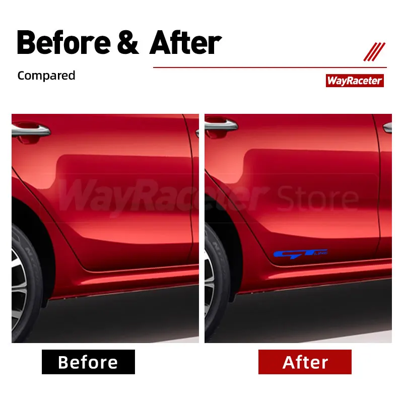 2 Pcs Door Side Sticker Fender GT Line Graphics Decal  For Kia Sportage Forte K3 K5 Ceed Rio Sorento Stinger Picanto Morning - view 4