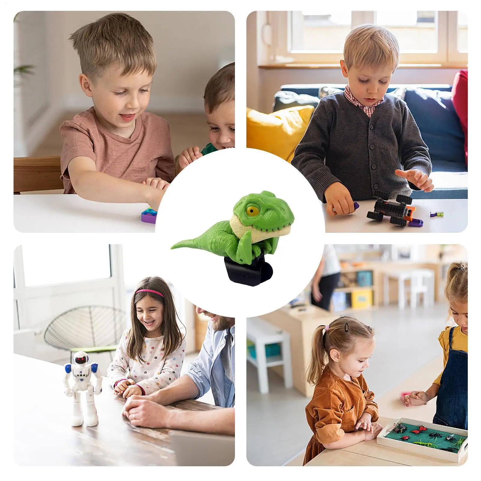 หุ่นนิ้วไดโนเสาร์สร้างสรรค์ ของเล่นเด็ก สนุกสนาน ของเล่นไดโนเสาร์เหมือนจริง รูปทรงปลายนิ้ว สำหรับวันเกิด เด็กวัยหัดเดิน เล่นสนุก