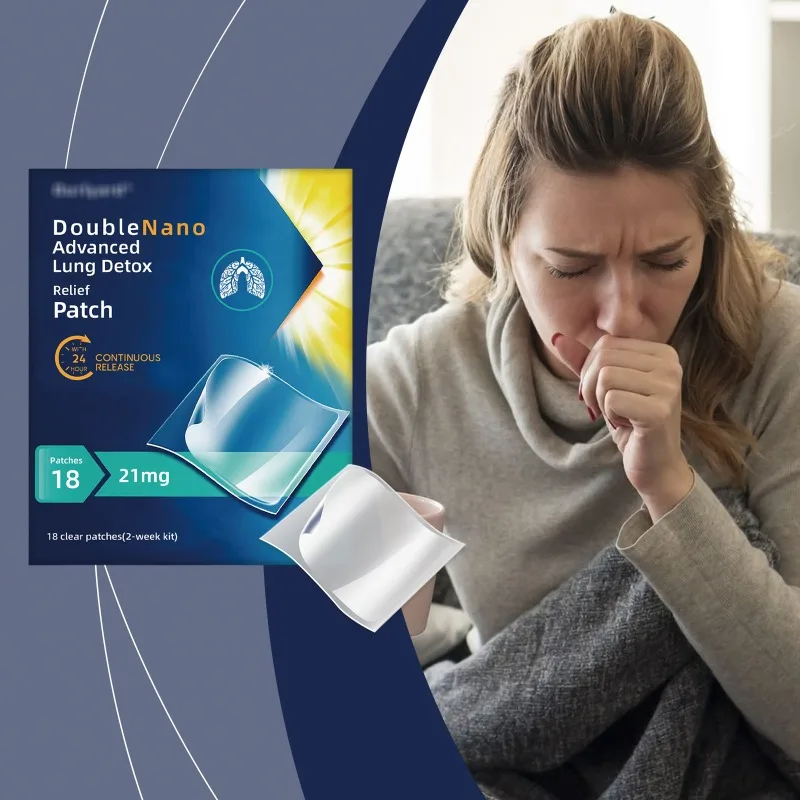 18 قطعة/صندوق المحمولة الرئة التطهير التصحيح الرئة تطهير السموم بقع تحسين بقع التنفس للسفر الأعمال الرعاية الصحية العرض