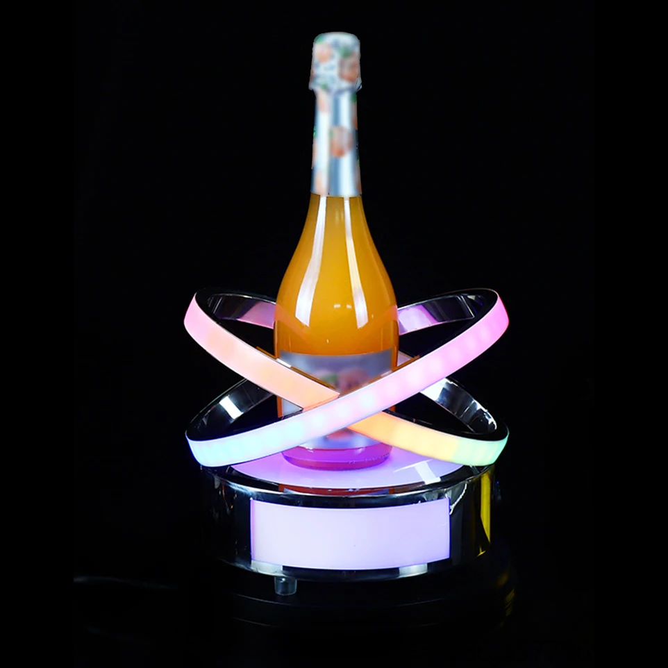 Accesorios de Bar de Acero Inoxidable, Porta Champán para Club Nocturno, Presentador de Botellas LED