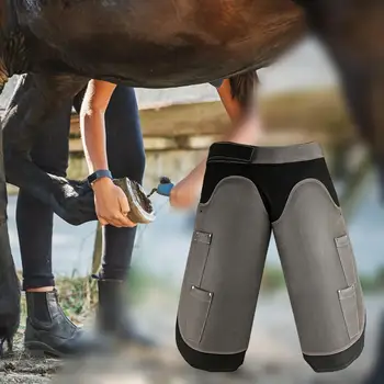 Équipement de tablier Farrier, fournitures professionnelles en microfibre, poches latérales pour outils, ceinture réglable, sangles pour genoux, Chaps Farrier