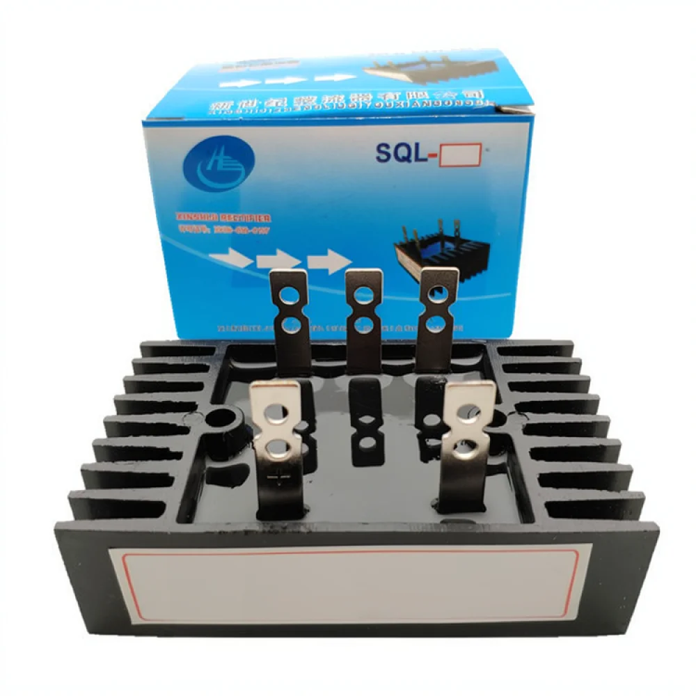 100A 1600V Three Phase Bridge Rectifier With Cooling Fin For Industrial Generator Power Supply Repair Parts Replacement