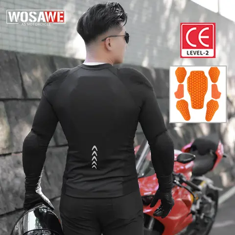 WOSAWE Summer Motorcycle Jackets Full Body Armor Protection Jacket For Motorbike Racing Lightweight Soft Motocross Clothing