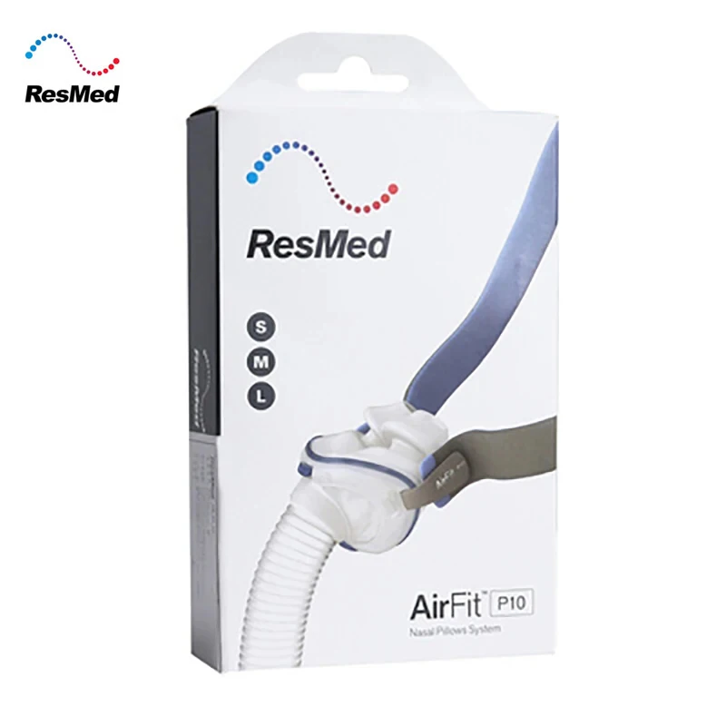 

Resmed AirFit P10 Nasal Pillows CPAP Mask With Headgear and S/M/L Pillows For Sleep Snoring And Apnea