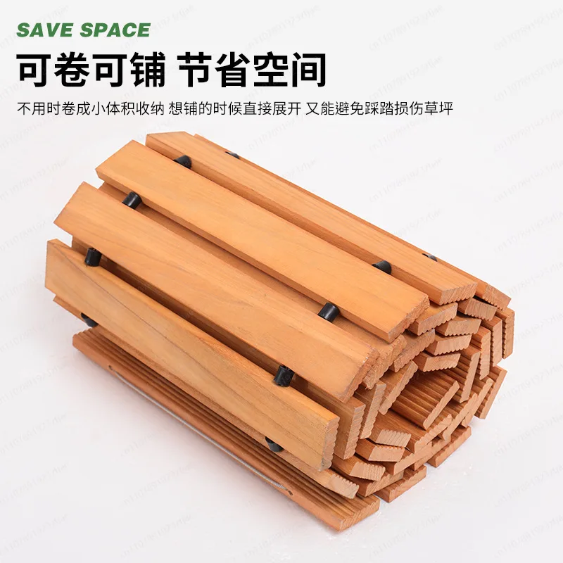 Natural Wood Garden Pathway Tiles for Courtyard Villa Lawn Decoration