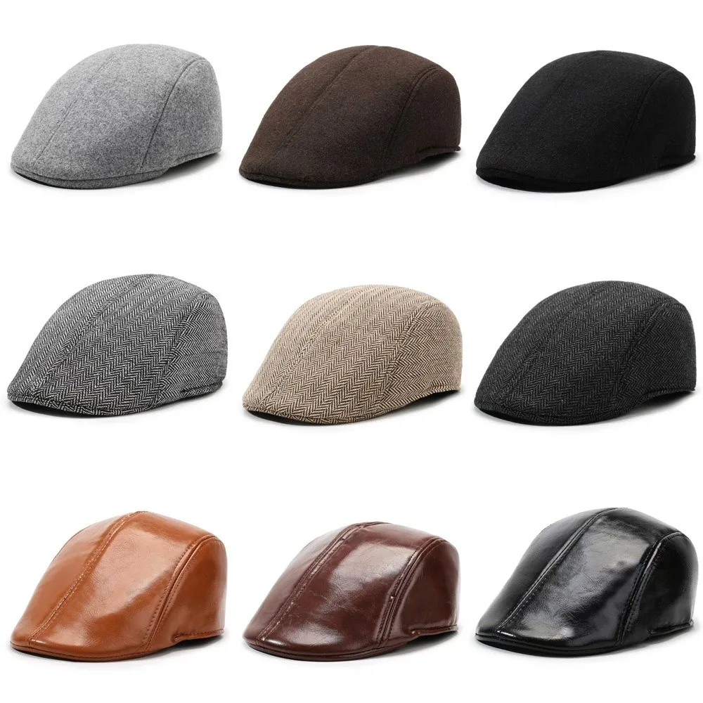 New Soft Men Berets Casual Anti-UV Newspaper Hat Forward Hat Outdoor Sports