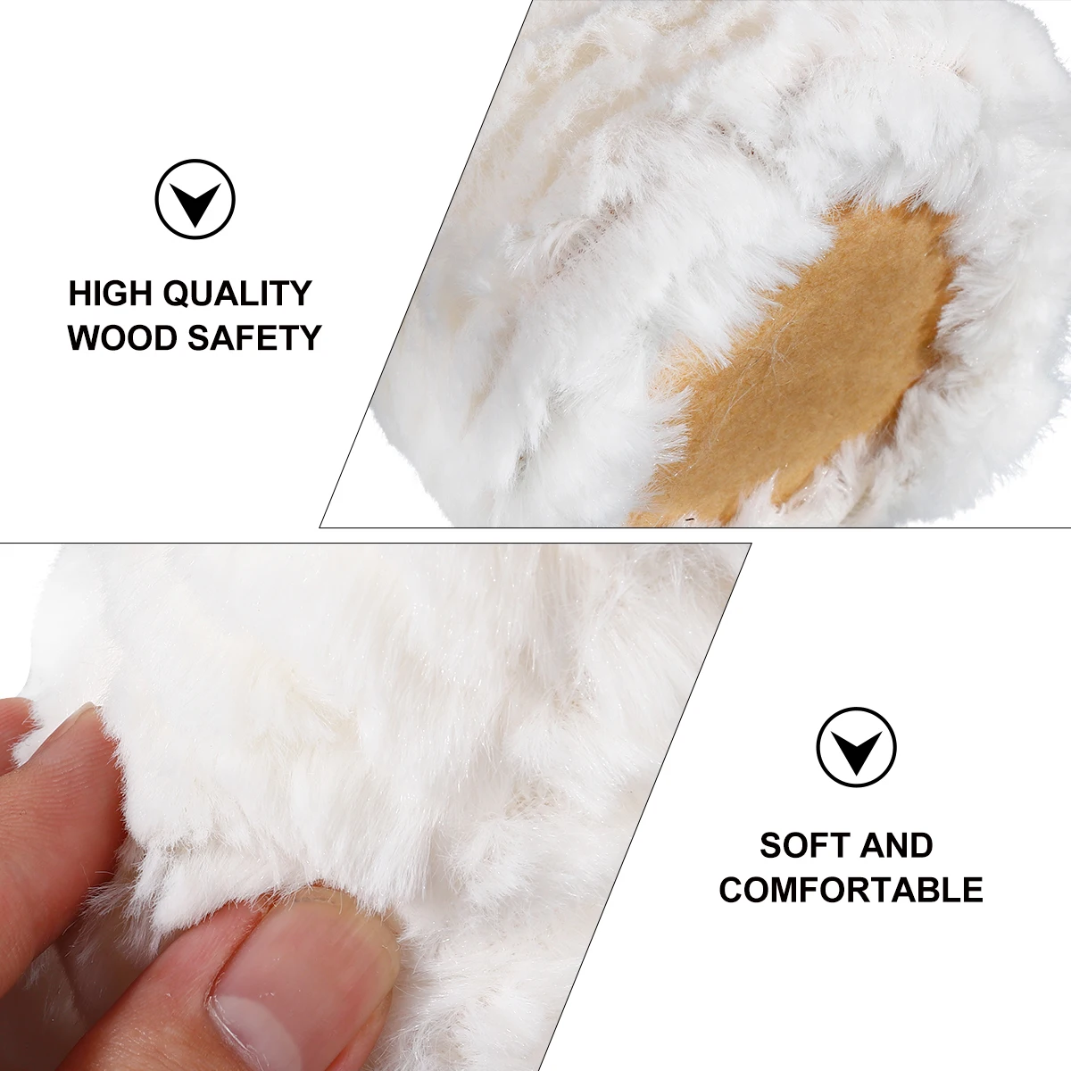 

2pcs Pure Desktop Decorations Snow Flannel Holiday Home Adornment All White Tree Decor Gift For Christmas Tree