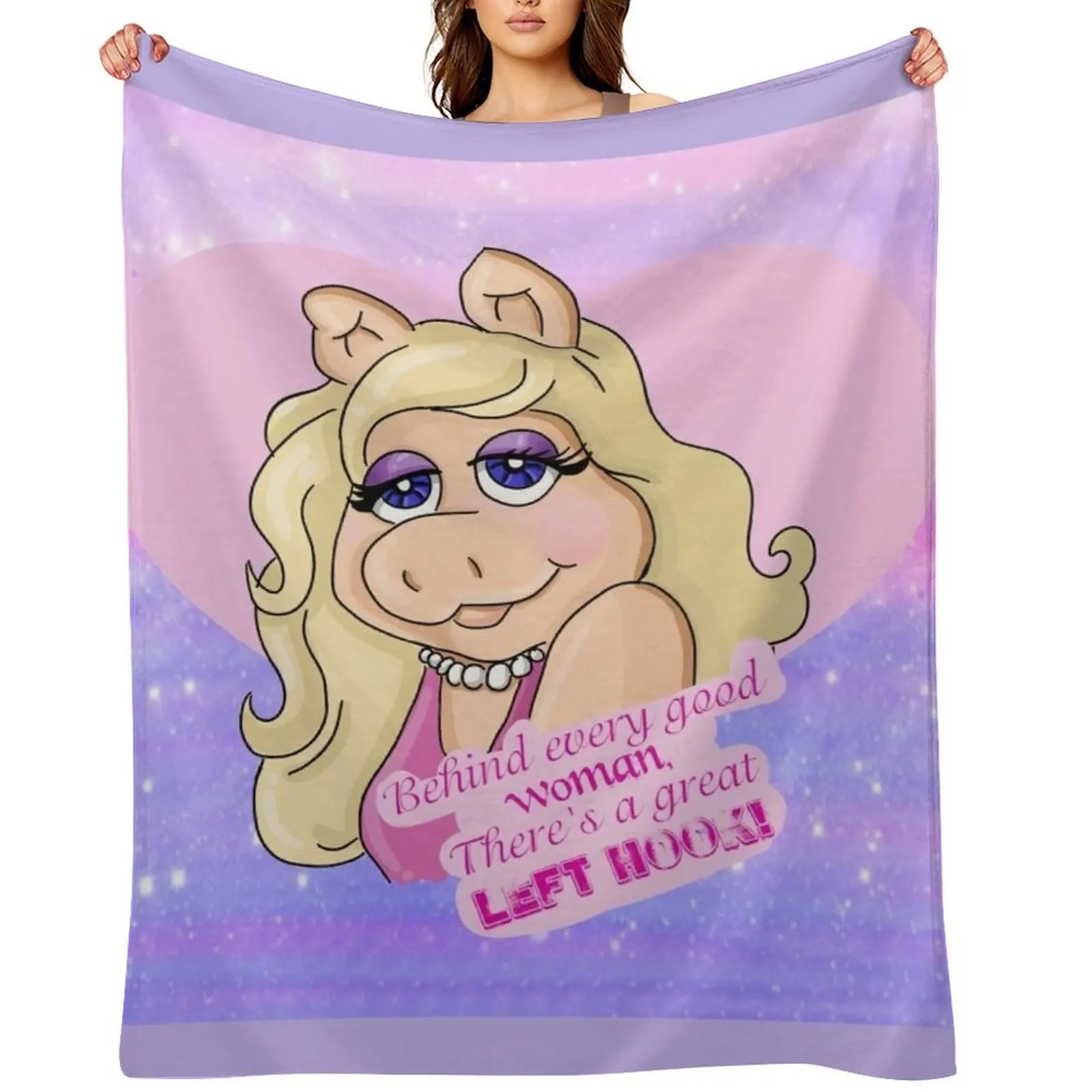 

Miss Piggy Throw Blanket funny gift for babies Cute Plaid Giant Sofa Blankets