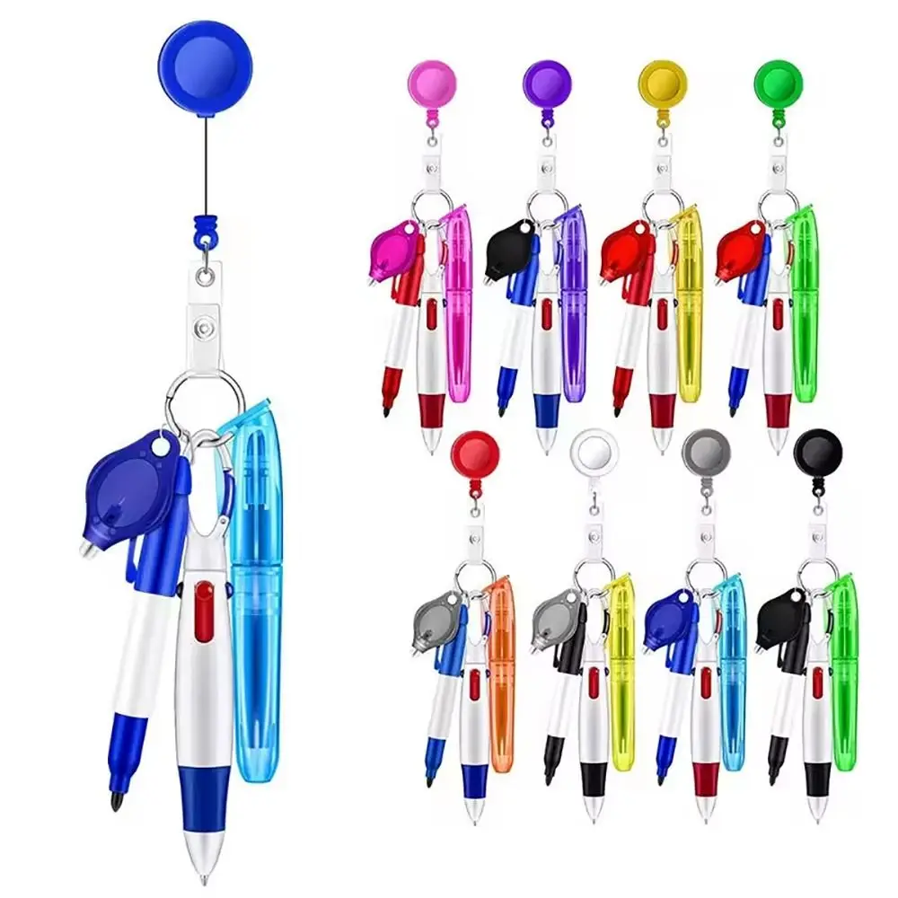Fashion Retractable Nurse Pen Pack Portable Keychain Nurse Badge Clip Lanyard ID Badge Reels
