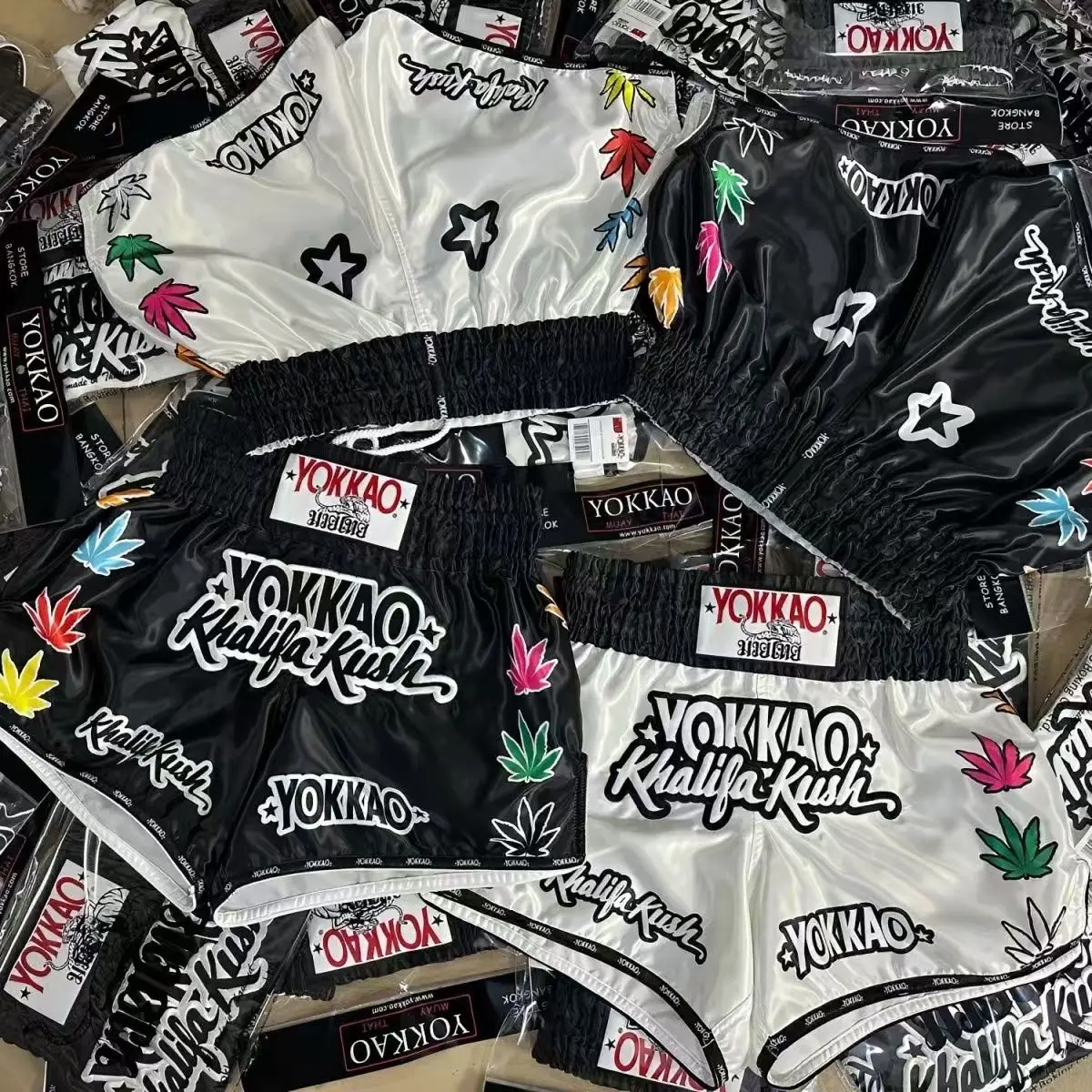 【KHALFA KUSH】Fan Music Festival Joint Limited Edition Muay Thai Shorts for Sanda MMA Training Unisex