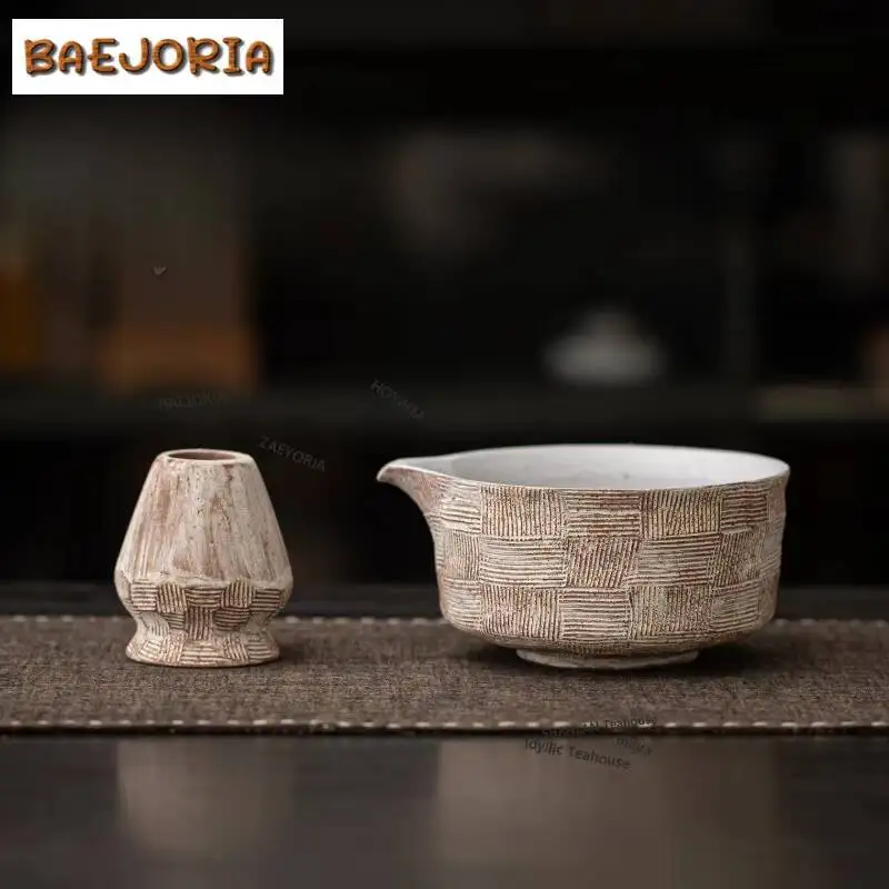 Juego de Té Yin Wabi-sabi en Polvo, Juego Completo con Batidor de Matcha, Kit de Matcha Japonés, Té Verde en Polvo, Tazón de Matcha, Kit de Inicio, Utensilios
