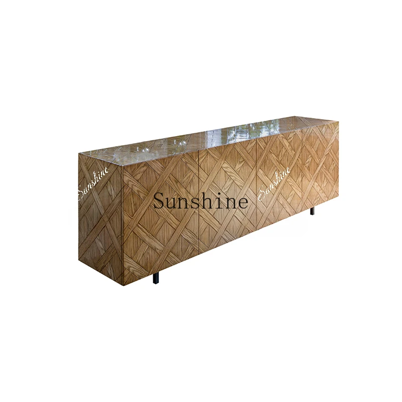 Art entrance Solid wood parquet dining edge High-end locker Simple and modern  FT