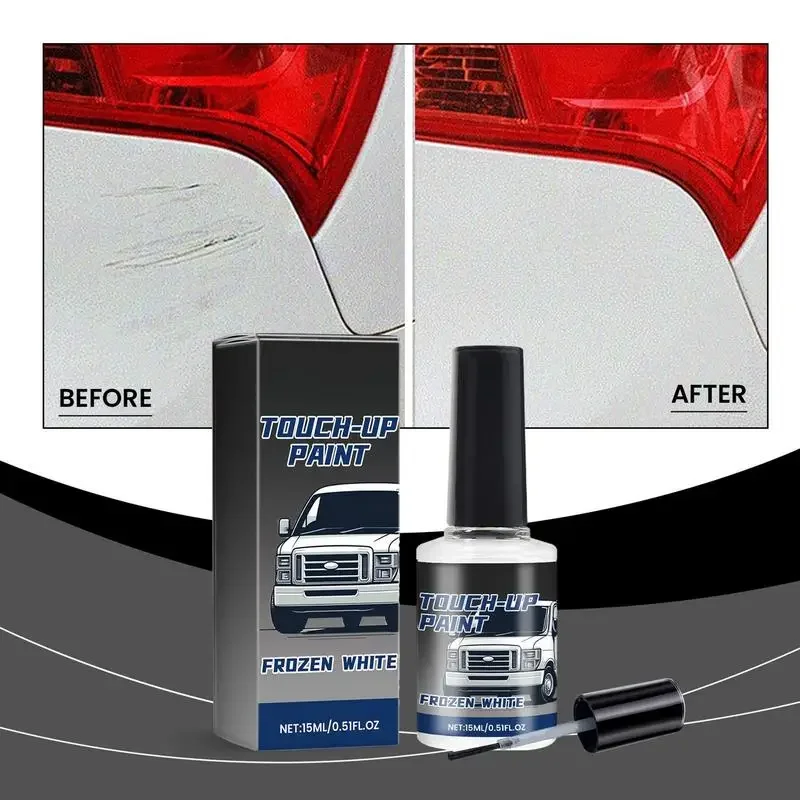 Removedor de arranhão branco do carro, Automotive Touch Up Paint, Acessórios Profissionais de Reparação de Superfície, 15ml