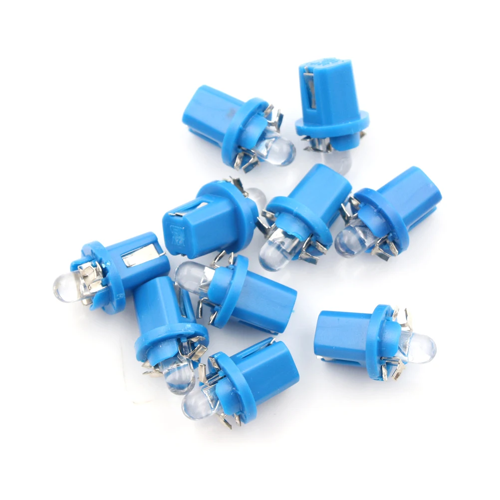 Multi Color T5 B8.5D B8.5 SMD LED Car Light Automobiles Light-emitting Diode Instrument Dashboard Light Bulbs  DC 12V 10Pcs/lot