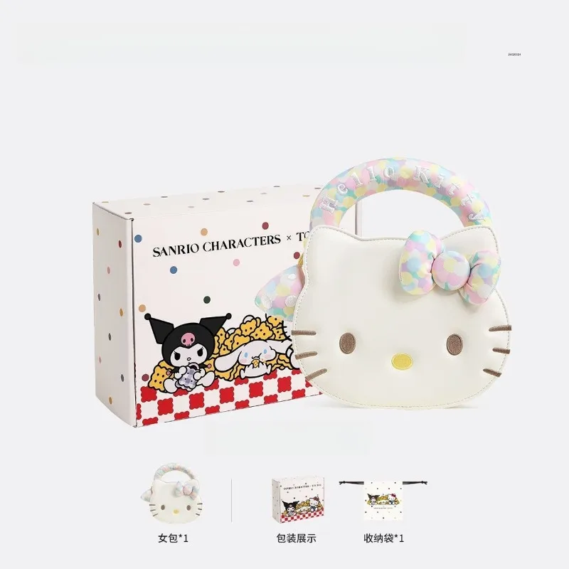2026 Kawaii Hello Kitty Shoulder Handbag Crossbody Bag Cute Anime Style Purse Tote Bag Satchel for Women Student Birthday Gift