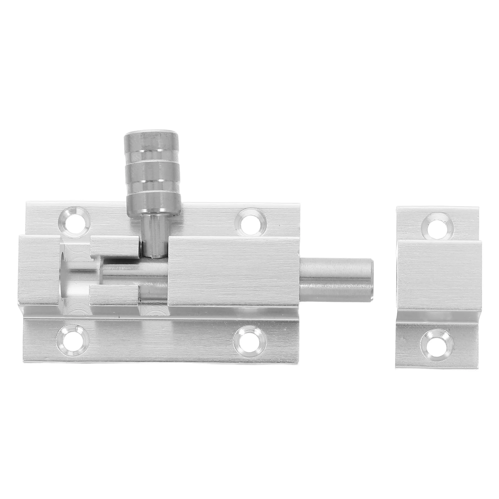 

Bolt Latch Lock Silver Slide Door Latch for Internal Doors No Drill Easy Setup Bedroom Bathroom Room Door Lock Smooth Quiet