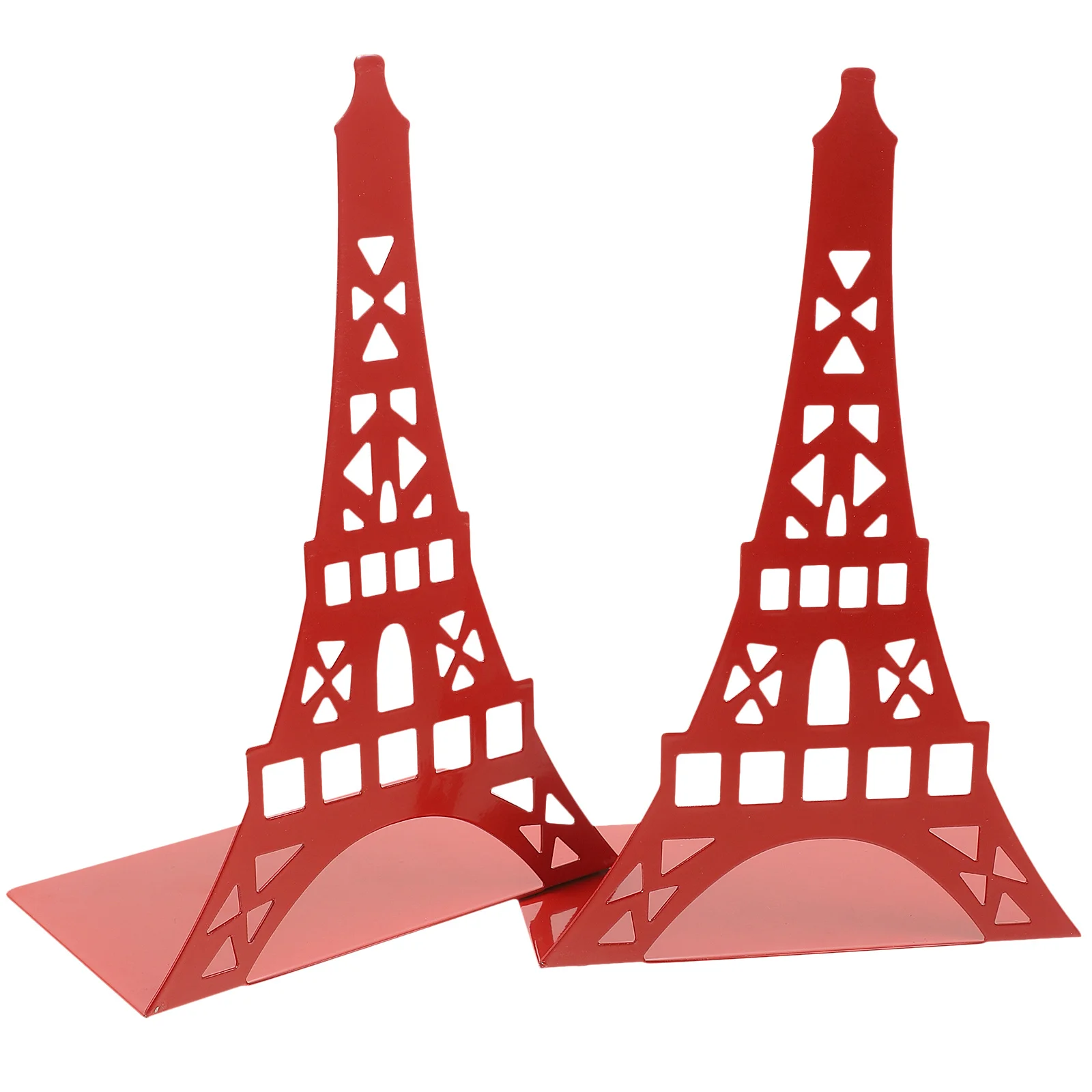 2Pcs Reusable Book Organizers Metal Iron Tower Bookends for Desk Shelf Display Sturdy Reading Stand Magazine Holder Home Study