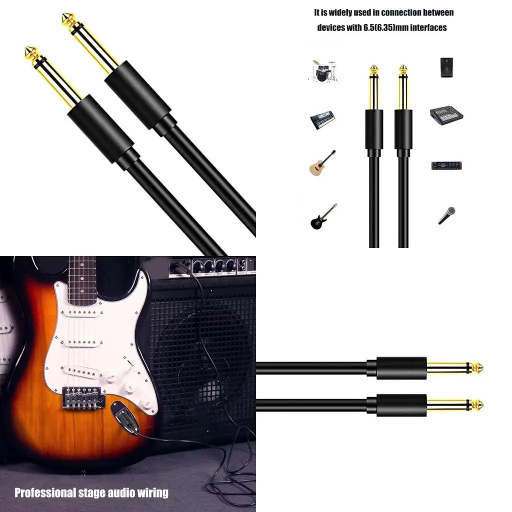 

Y1UB 6.35mm Sound Mixing Cable PVC Cable for Electric Guitar & Keyboards Connection