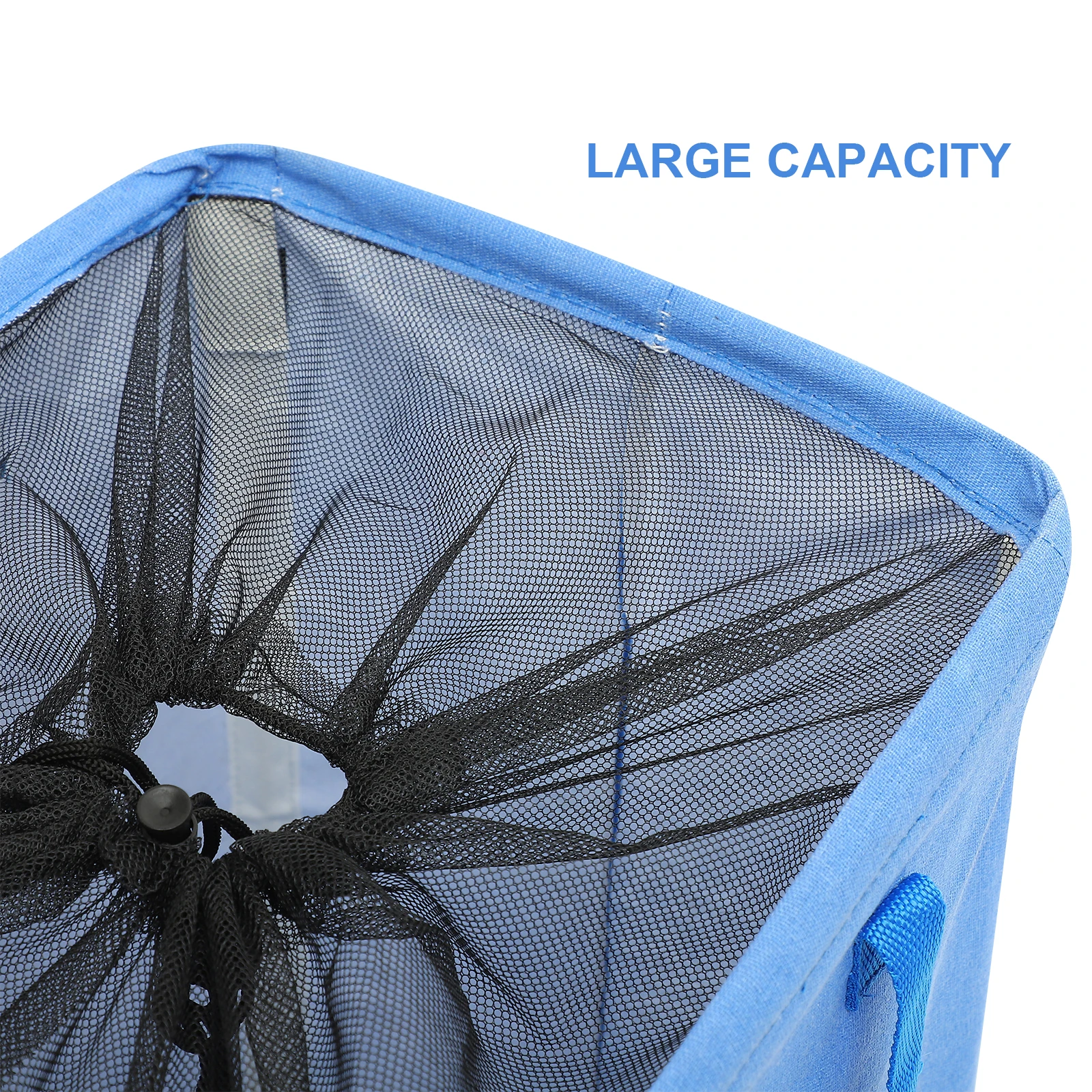 

Collapsible Laundry Baskets Foldable Clothes Hamper Blue Waterproof Coating Removable Child