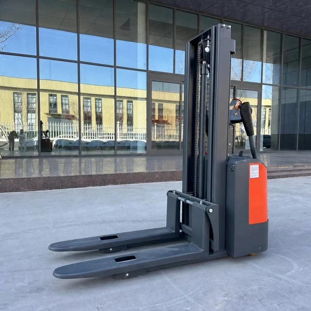 Dual Hydraulic Cylinder 2 Ton Electric Stacker with Reinforced Mast and Thickened Steel Frame Full Electric Pallet Stacker