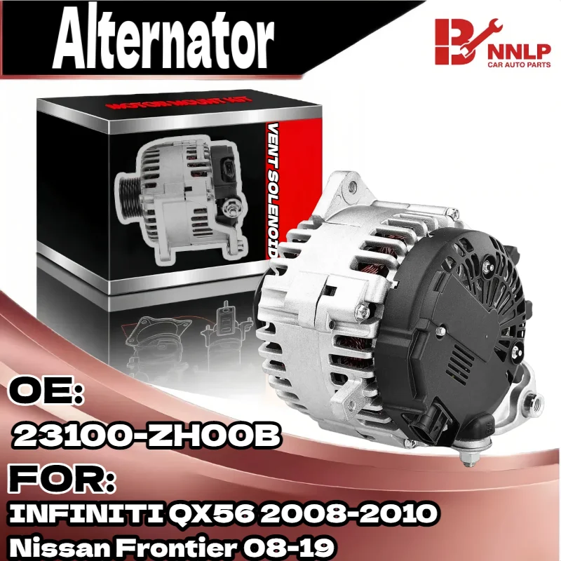 

Alternator for INFINITI QX56 2008-2010 Nissan Frontier 08-19 Titan Suzuki 130A 3140082Z10, 3140082Z20