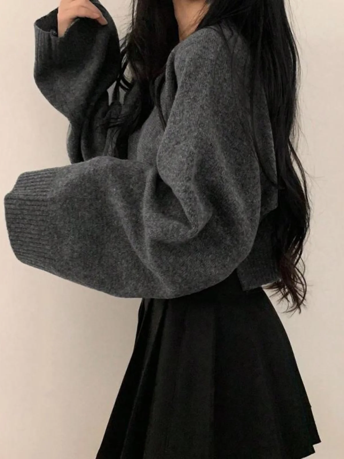 Chique vroege herfst Lazy Sle ey ort Svel trui losse slanke ronde Ne gebreide top dames Faion warm thermisch