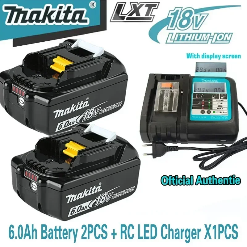 

Original/Genuine Makita 18v Battery with Charger BL1860 Rechargeable Lithium Ion for Makita 18v Battery BL1850 BL1840 BL1860B