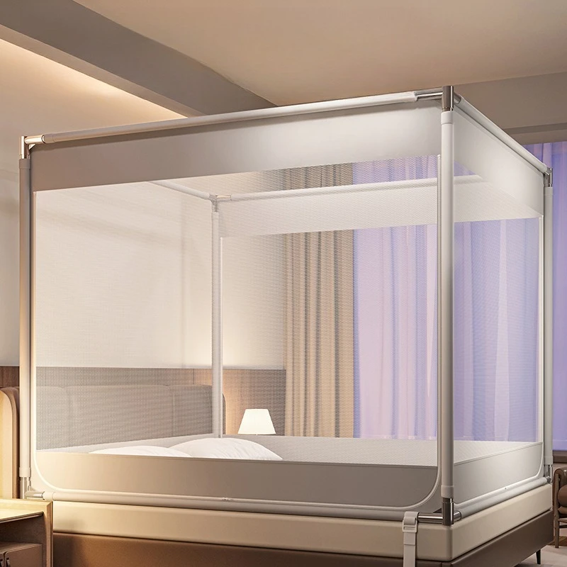 Anti-drop mosquito net household bedroom, anti-drop bed free installation full cover bottom mosquito net