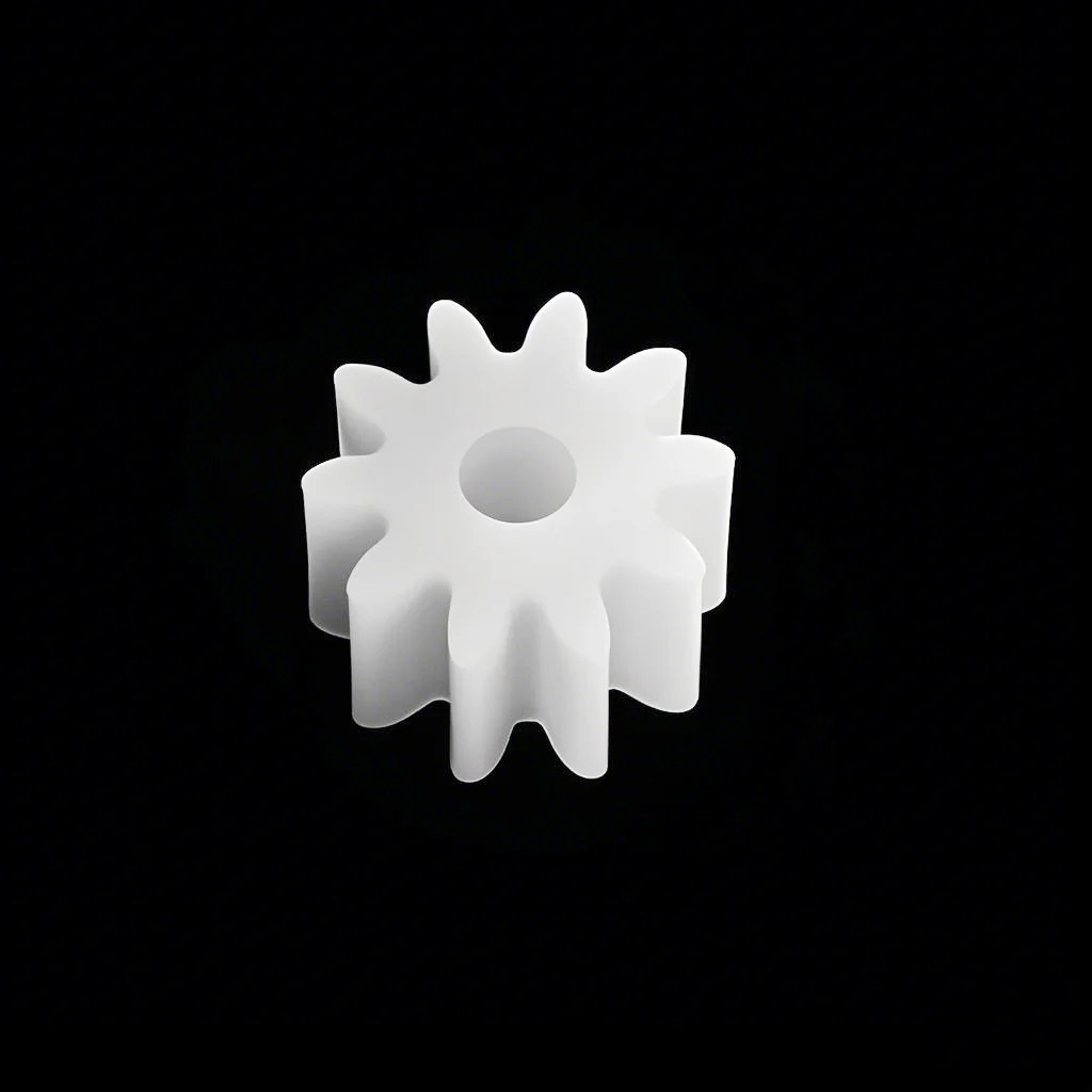 101.5A 0.4M POM Plastic Gear 10 Teeth Width 3.5mm Hole 1.4mm DIY Toy Model 10Z Pinion Motor Parts