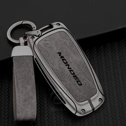 The new car key case is suitable for Ford MONDEO logo 2017 2018 2019 2020 2022 2023 leather high-end car key case accessories
