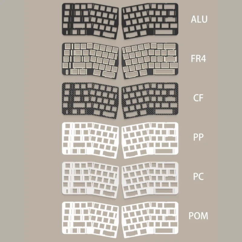 

For ERGO Positioning Plate Custom PP FR4 Aluminum Hot Swap PCB Sandwich Cotton Axis Underlay Mechanical Keyboard Accessories