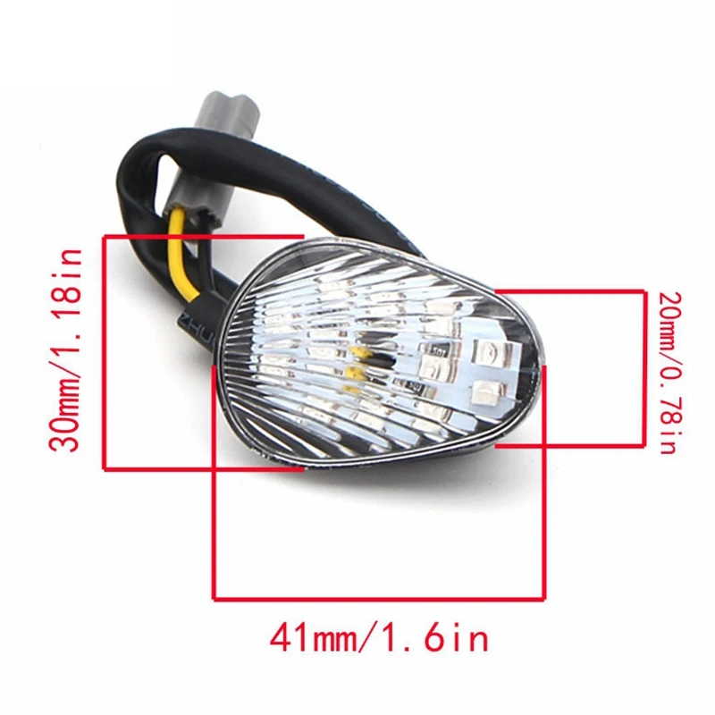 For Yamaha YZF R1 R6 R6S 2002-2008 Motorcycle LED Flush Mount Turn Signal Light Indicator Blinker Lamp