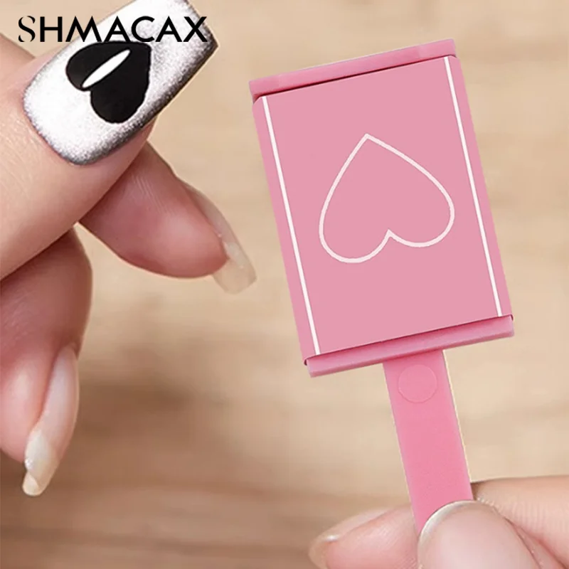 5Pcs/Set Nail Magnetic Tools Magnet Stick Love Lines Pattern Design Cat Eye Magnet Nail Varnish Magnet Tool