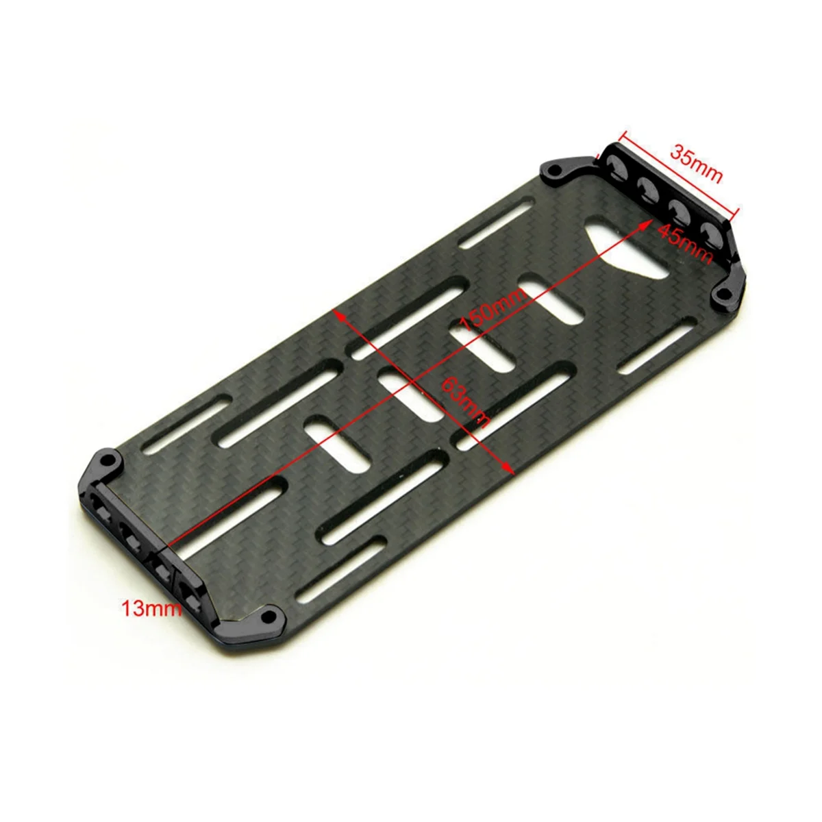 Carbon Fiber Battery Mounting Plate for 1/10 RC Car Scale RC Crawler Cars Axial SCX10 Model Toy Part