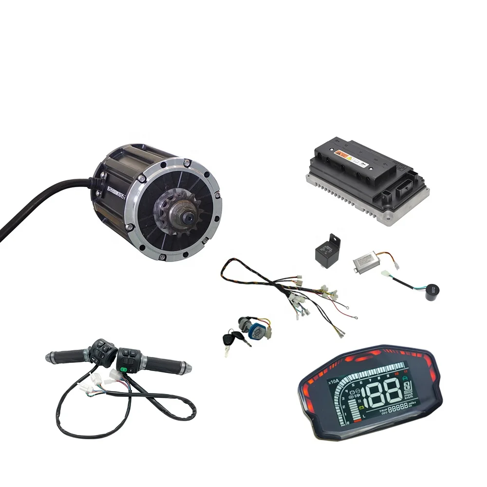 

Qs Motor 70H 2000W 120 72V 70km/h Mid Drive Motor Belt Sprocket EM100SP-5.0 Controller New Condition Electric Bicycle Motor Kit