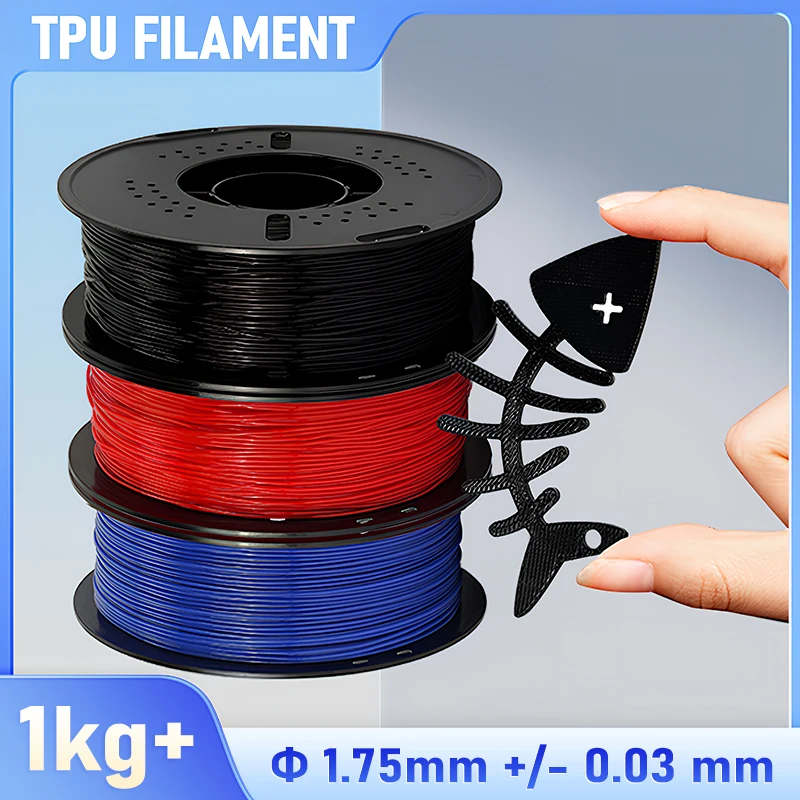 

TPU High Speed Filament 1.75mm Flexible 95A TPU Roll, 3D Printer Filament,Dimensional Accuracy +/- 0.03 mm
