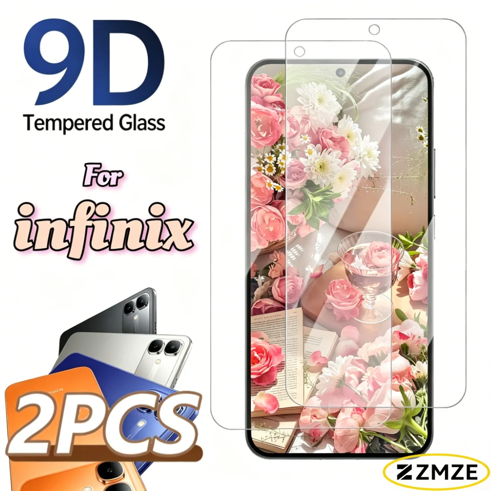 

2Pcs Tempered Glass Film For infinix GT 50 30 20 10 Pro Glossy Screen Protector for infinix Smart 20 10 9 8 7 6 HD 10 8 7 6 Plus