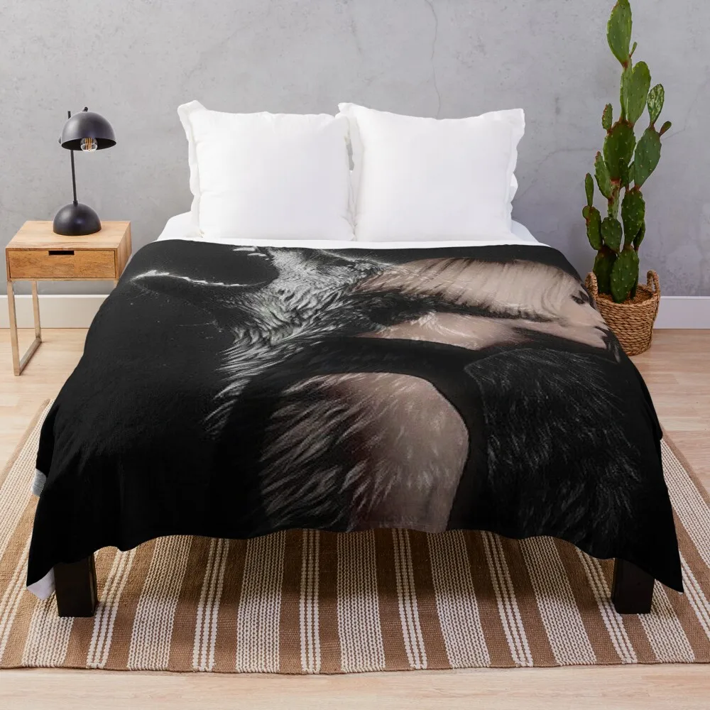 Aurora Aksnes Wolf Throw Blanket Heavy Thermal manga Blankets